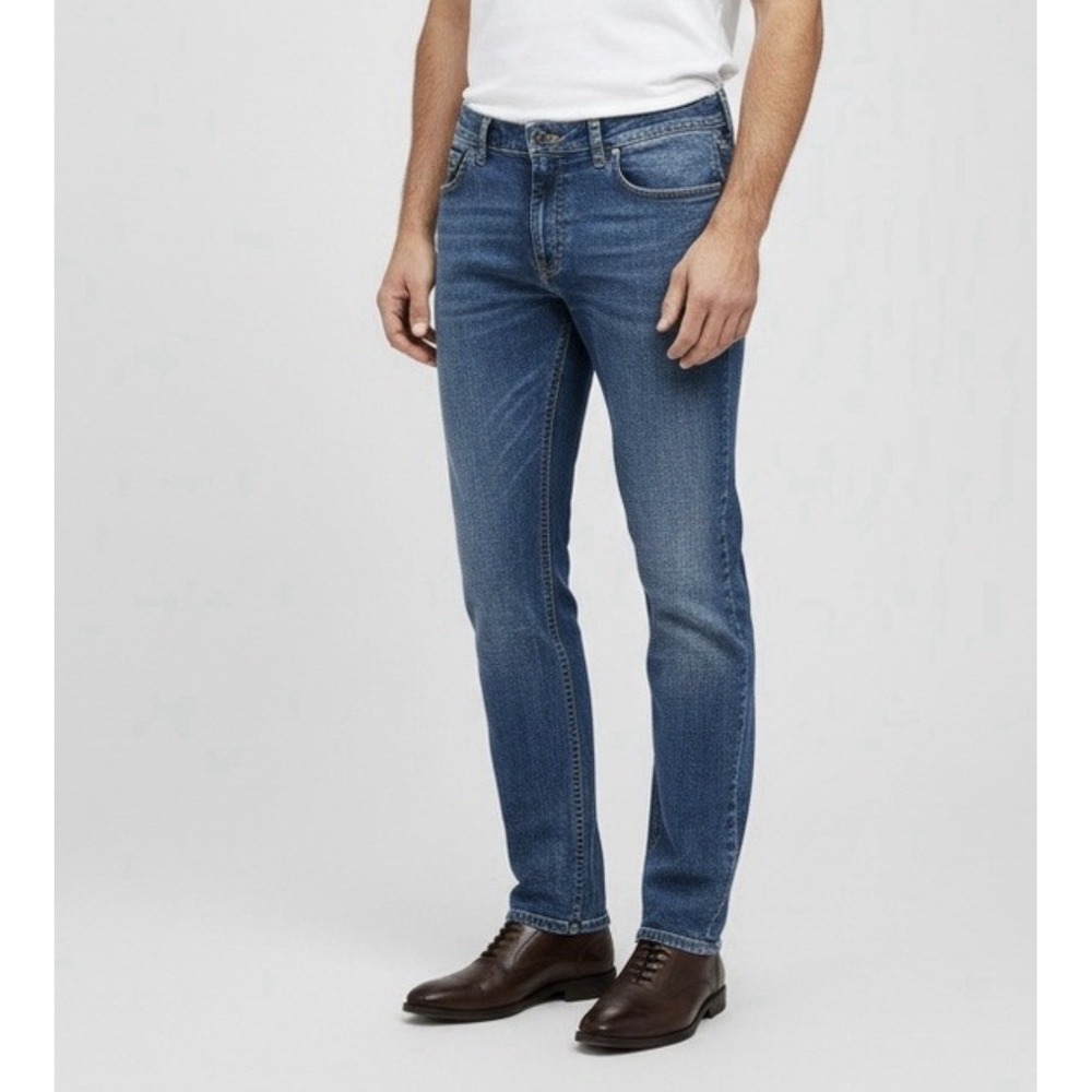 Alberto Men's Jeans 33x30 Pipe Regular Slim Fit Authentic Denim Blue‎ Preppy